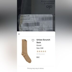 ALO Yoga Unisex Scrunch Sock - Tan